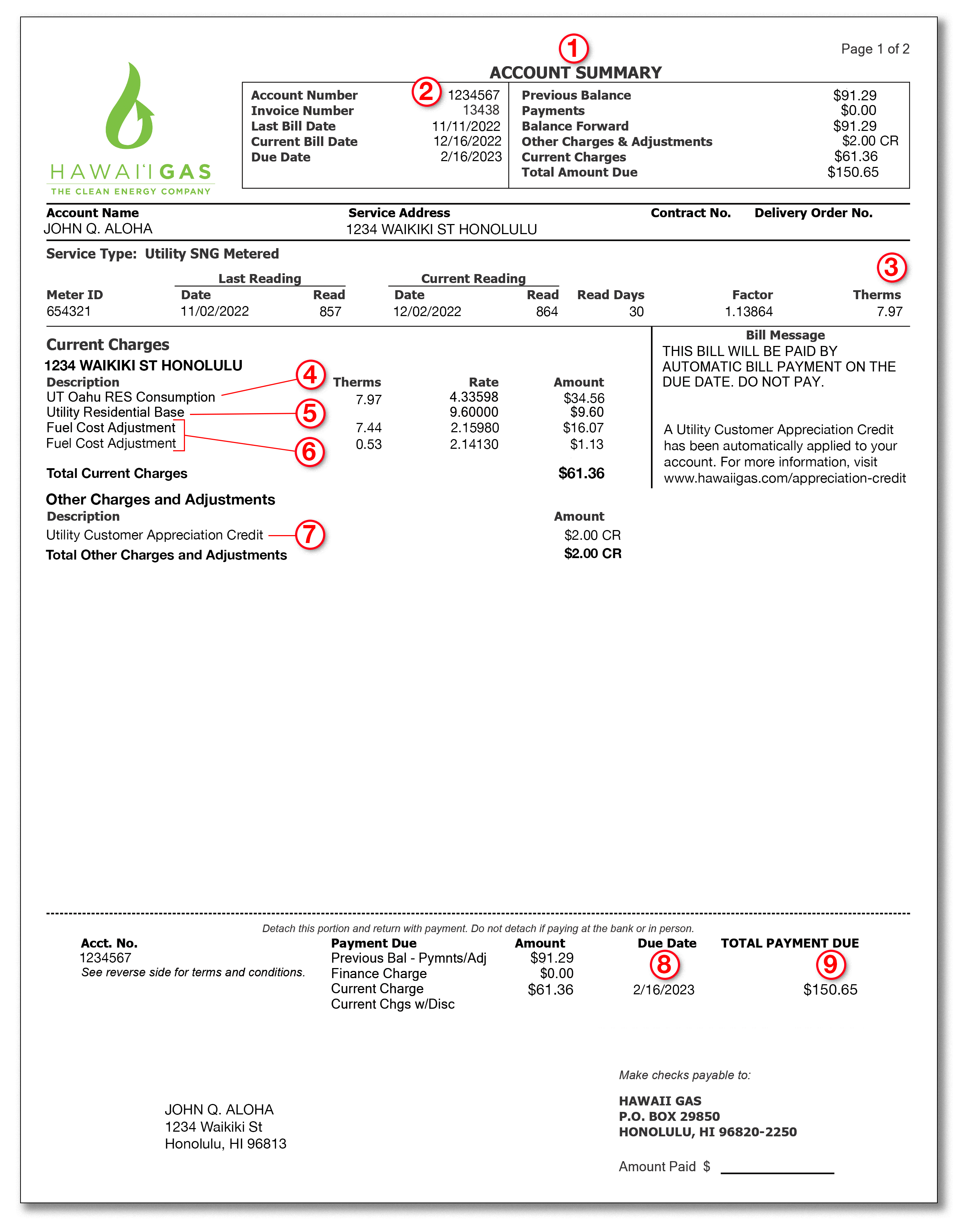 Understanding Your Gas Bill Hawaii Gas